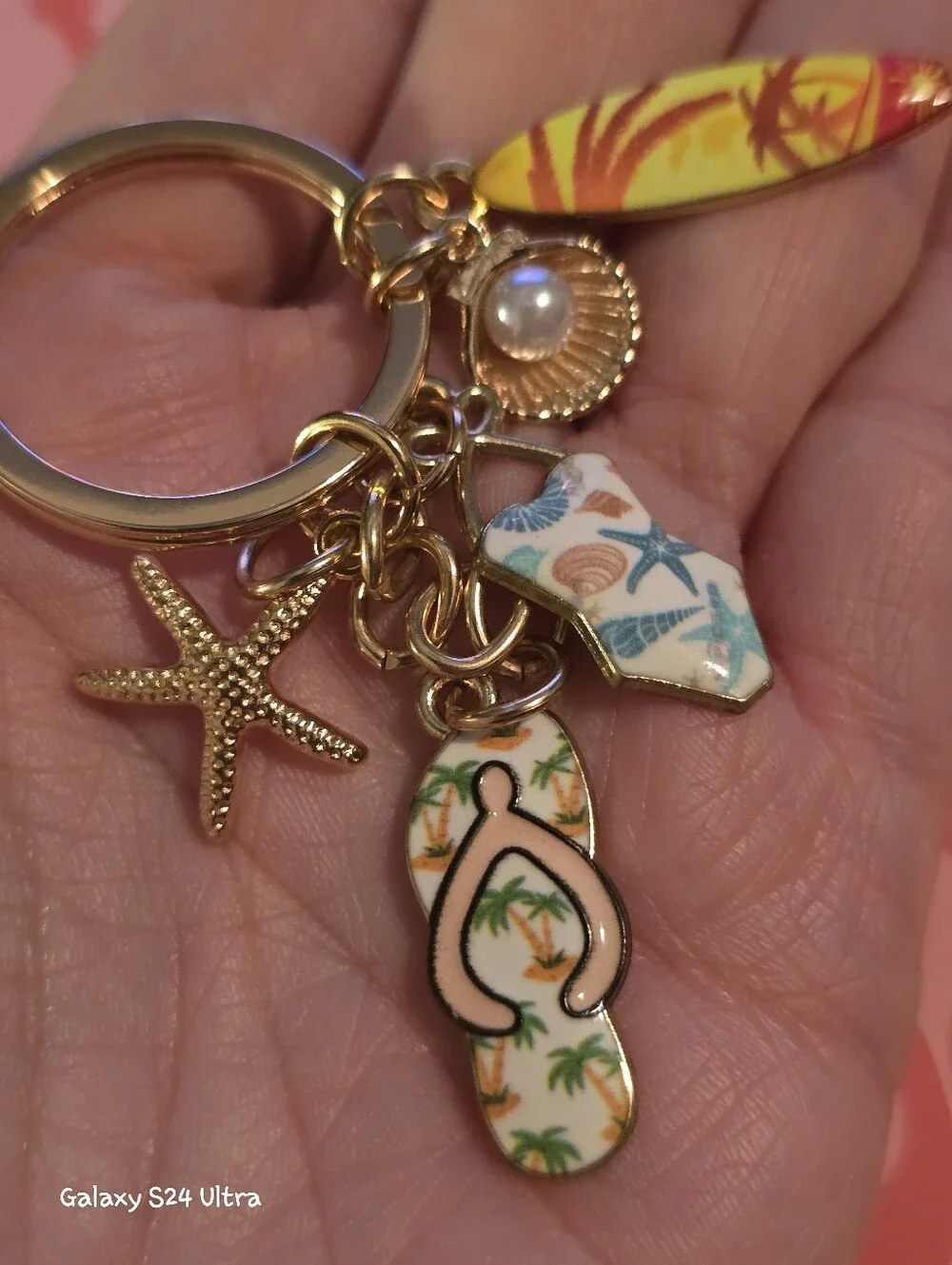 Beach Theme Bag Charm/ Keychain NEW